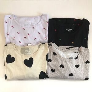 CARTER’S OLD NAVY Cotton Girls Long Sleeve Shirts Bundle of 4 NWT